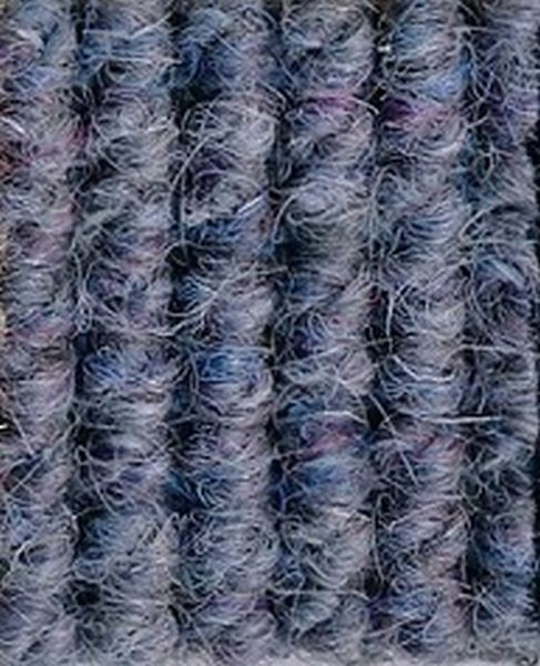 Square Weave Blue Wool Carpet - All