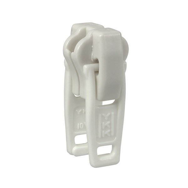 YKK® #10 White DP Plastic Slider Lock - Plastic Sliders