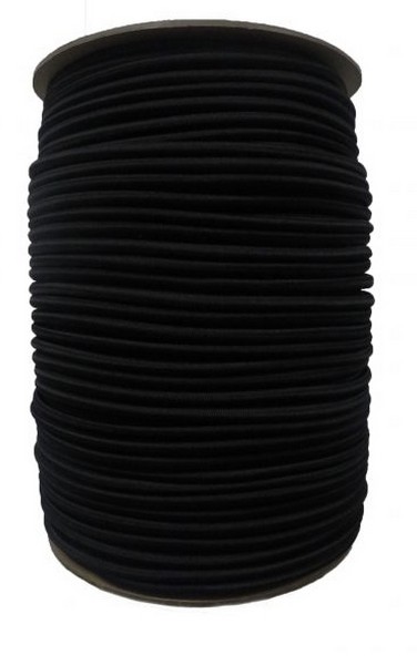Shock Cord 1/4IN Black 100 FT/RL - Hardware & Accessories