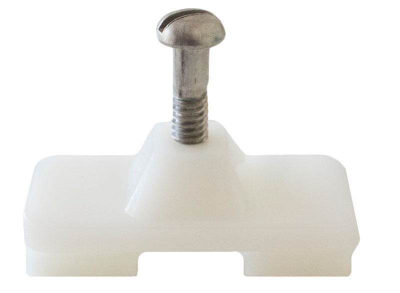 Side Mount/Slide 1.050 Trk-Nat 20PC/Bag - Nylon Fittings & Accessories