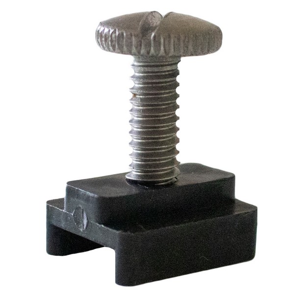 Slide Lock .850 Track-Blk 20PC/Bag - Nylon Fittings & Accessories