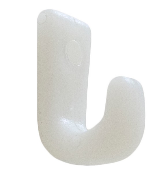 Lash Hook 1-Hole Natural 20PC/Bag - Nylon Fittings & Accessories