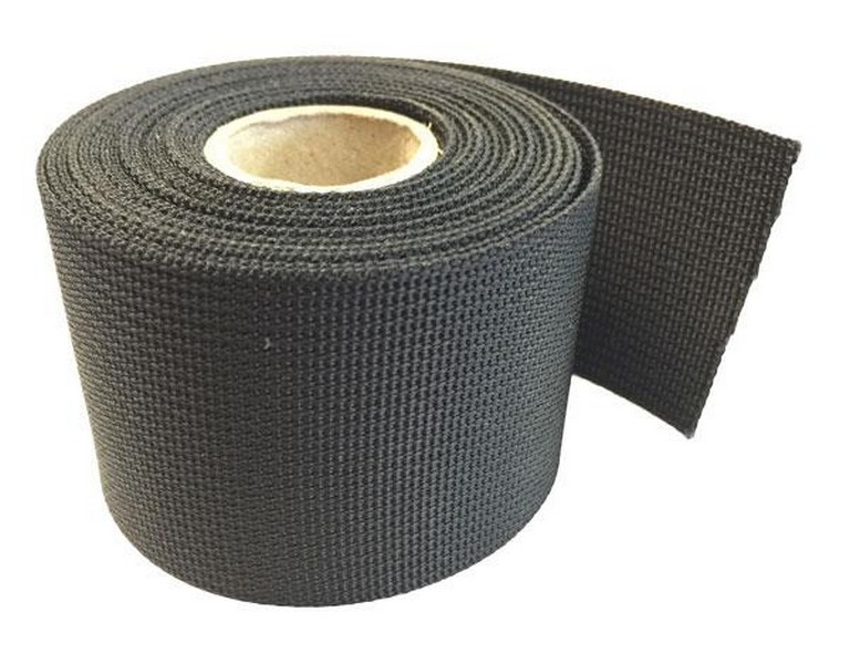 Nylon Webbing Black 2in - Tack Strips, Hook and Loop, Webbing