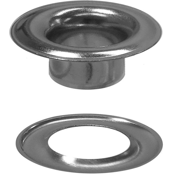 #0 Grommet&washer Nickel 1/4IN 144PC/BX - Grommets