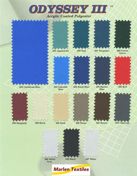 Odyssey Sample Card - Clear Vinyl & Mesh