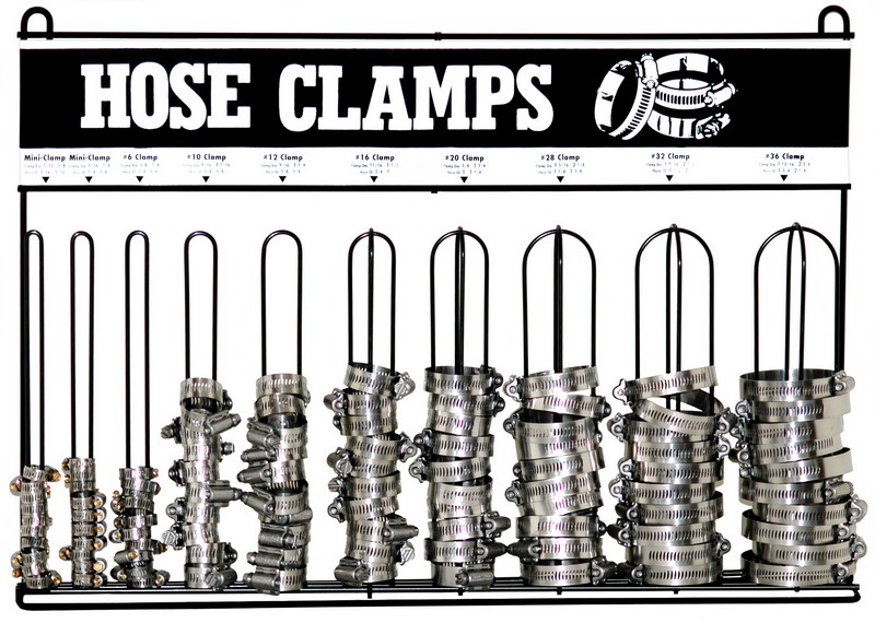 10 Loop Hose Clamp Rack - All