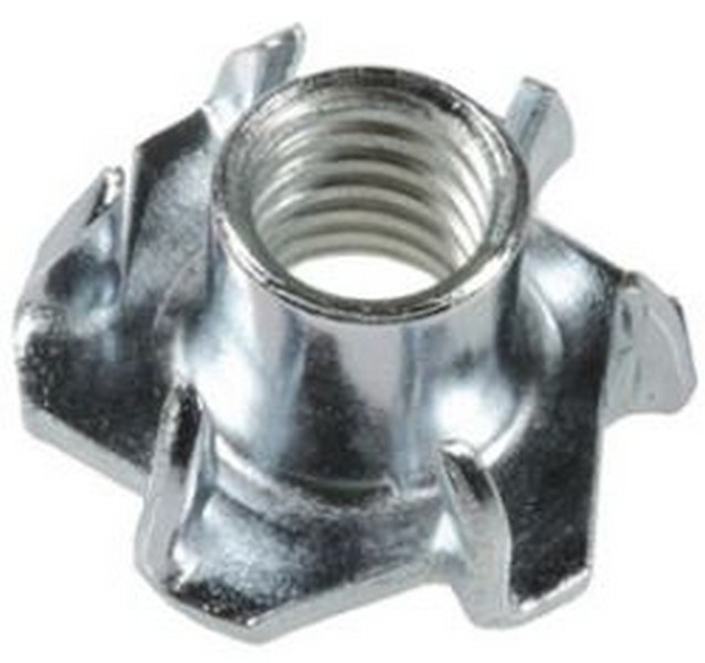 Tee Nuts 1/4-20 X 7/16 6 Prong - Fasteners