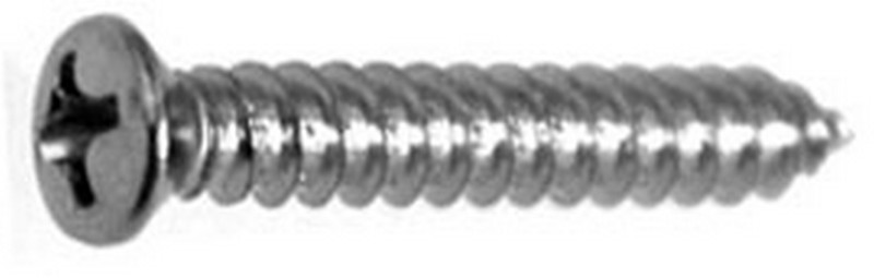 Phillips Oval Head Tap Screw #8 X 1 #6hd - Fasteners