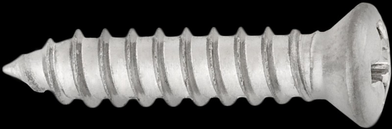 Phillips Oval Hd Tap Screw #8 X 3/4 Chro - Fasteners