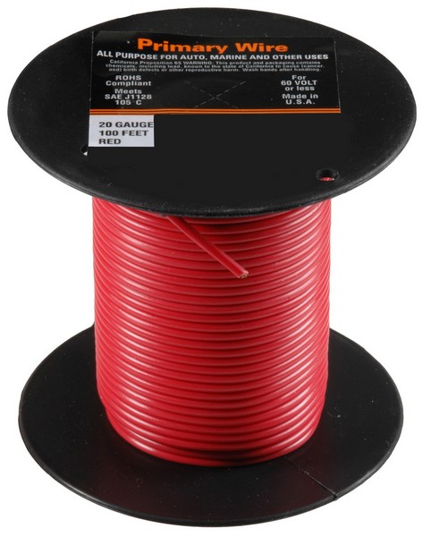 Primary Wire 20 Gauge Red - All