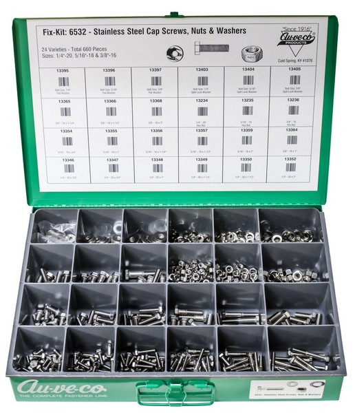Stainless Steel Cap Screwnut & Wshr Kit - All