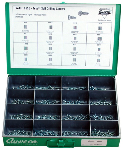 Pan & Hex Head Teks Tapping Screw Kit - All