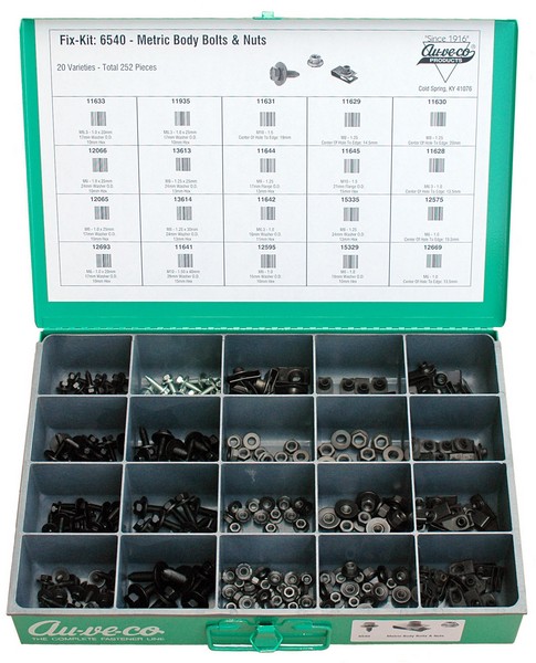 Metric Body Bolt And Nut Kit - All