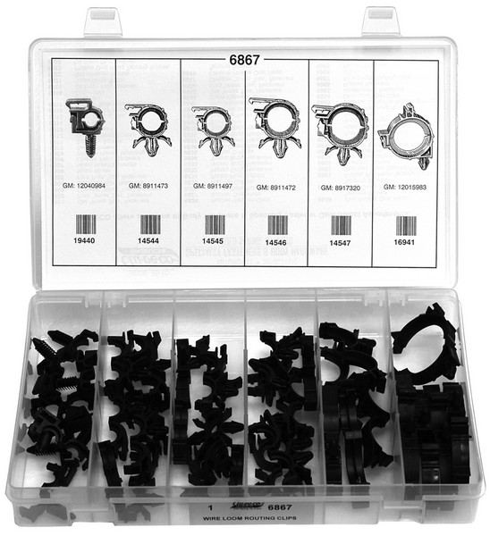 Wire Loom Routing Clips Quik-Select Kit - All