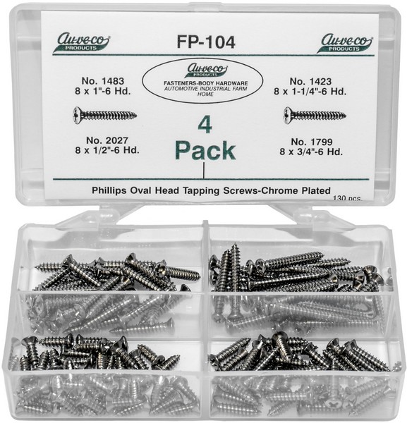 Phil Oval Hd Tap Screw Chrome (130 Pcs) - All