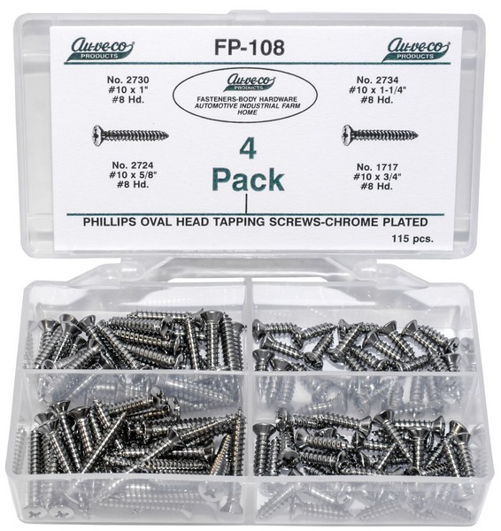 Phil Oval Hd Tap Screw Chrome (115 Pcs) - All