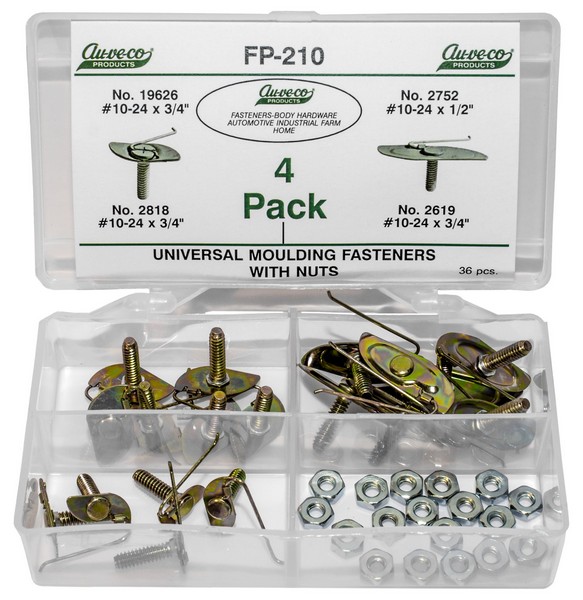 Universal Mldg. Fasteners With Nuts (36 - All