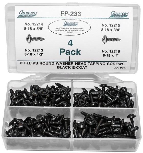 Phil.rd.wash.hd.t.s. Blk/Phos(220 Pcs) - All