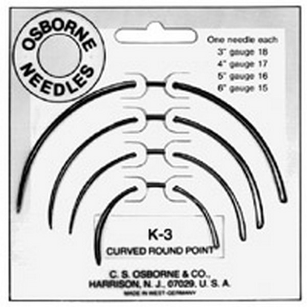 Needles Curved Card K-3 Osborn - Tools