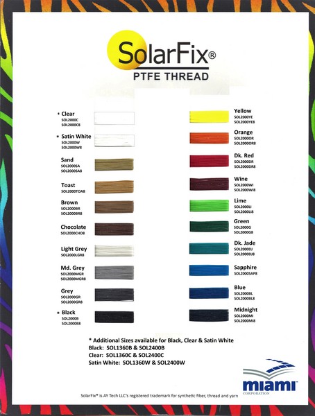 Solarfix Thread Sample Card - Thread & Braid