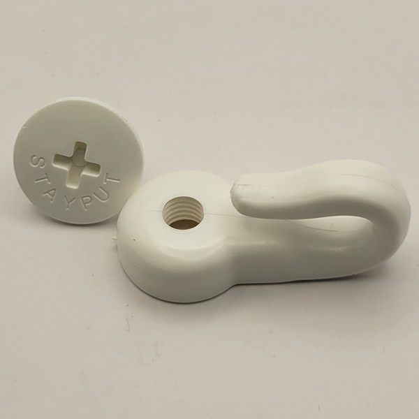 Stayput Marquee Hook White 10/Pk - Fasteners
