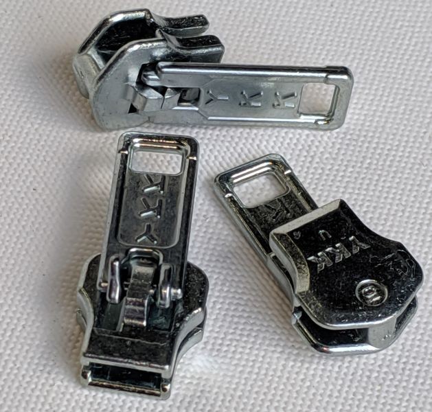 YKKr Zipper Slides #5 Aluminum - Zippers