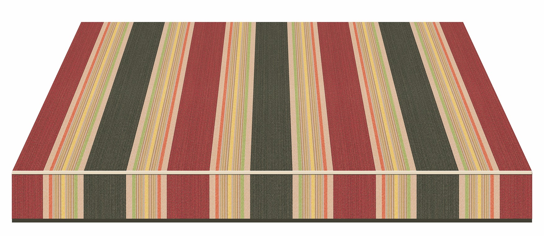 Tempotest Stripe Rust/Green/Multi - Tempotest Awning Fabrics