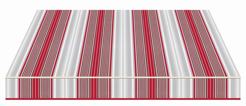 Tempotest Stripe Scarlet/Grey - Tempotest Awning Fabrics