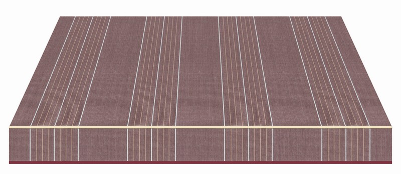 Tempotest Stripe Rebel Burgundy - Tempotest Awning Fabrics