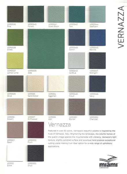 Vernazza Leather Card Miami - Stamoid Marine Fabric